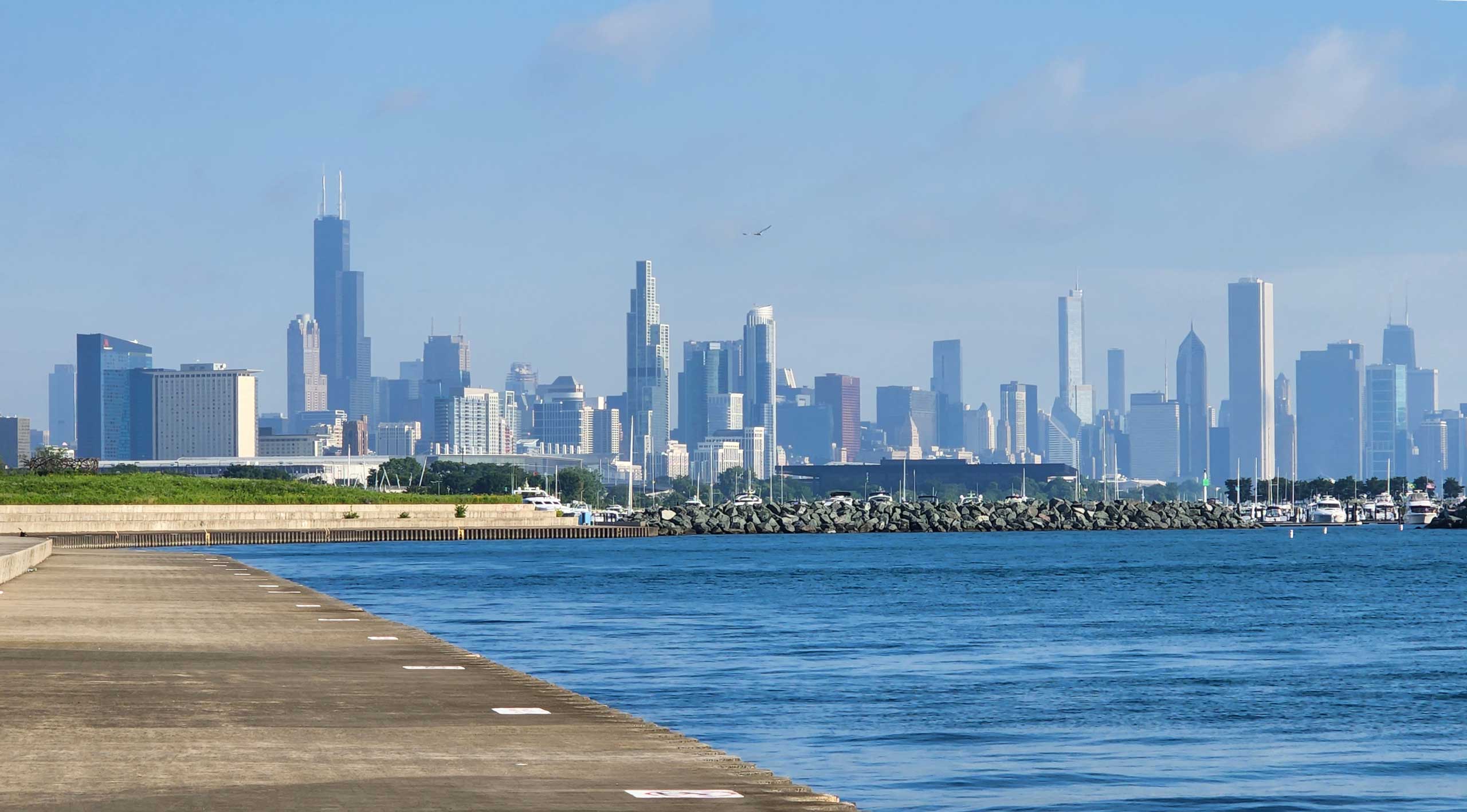 Chicago skyline from the south.