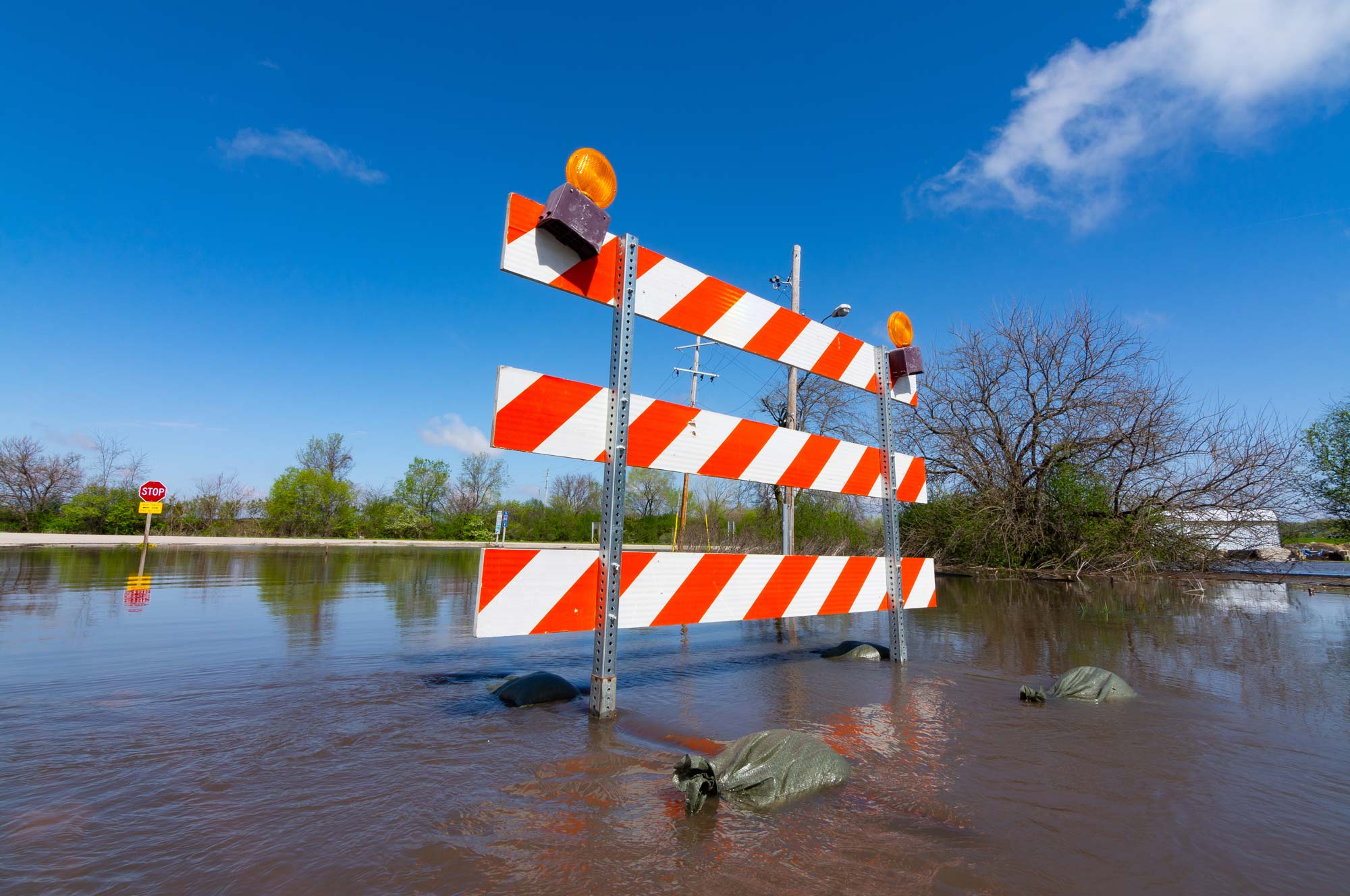 flooded road