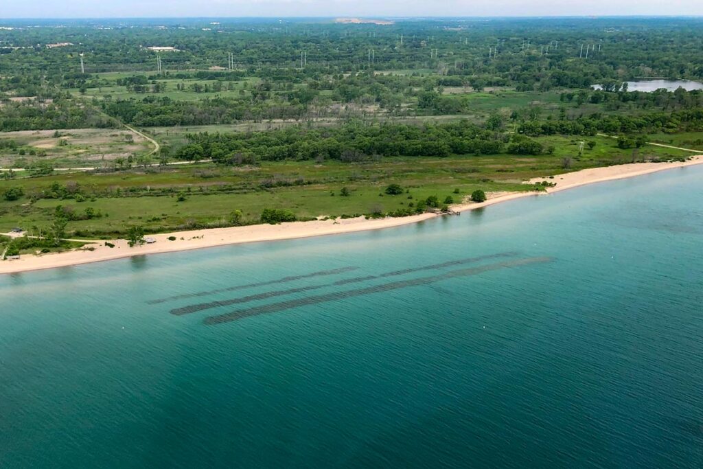 Illinois Beach State Park coastline.